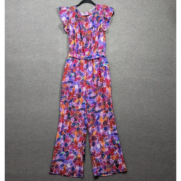Adyson Parker Pants - Adyson Parker Cap Sleeve Jumpsuit Womens Medium Colorful Bright Romper Dainty